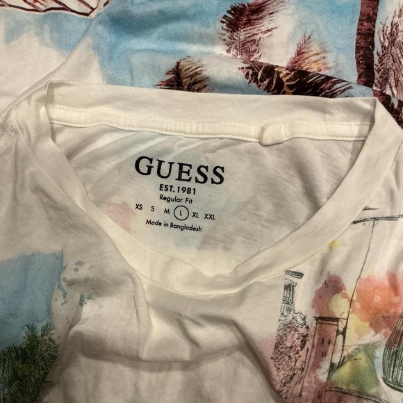 Guess Multicolor Cityscape Short Sleeve Tee - Picture 5 of 6